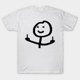 Middle Finger Stickman T-Shirt